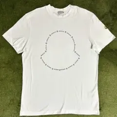 MONCLER（モンクレール）フロントロゴサークルプリント Tシャツ 白XL