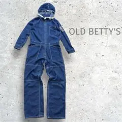 美品✨OLD BETTY'S オールインワン　長袖　つなぎ　デニム　フード付き