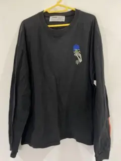 LEGENDA 青いバラ刺繍 長袖カットソー