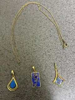 レトロ　silver刻印　ネックレス　ペンダント3セット