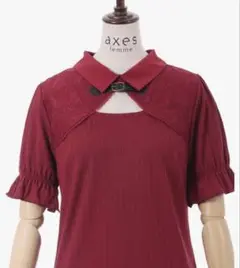 axes femme(アクシーズファム) ベルト付リブトップス