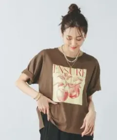 GLOBAL WORK リッチクリーンプリントT半袖　L
