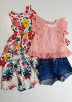 女の子　夏服　まとめ売り 90・ 100 ワンピース　ショートパンツ　キャミ