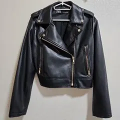 【ZARA】ブラック ライダースジャケット M