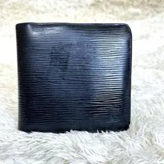 ハコア hacoa anewood 二つ折り財布 ブラック レザー - メルカリ