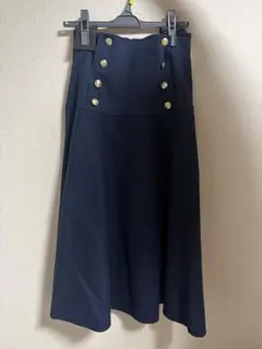 BORDERS at BALCONY ネイビー フレアスカートのサムネイル