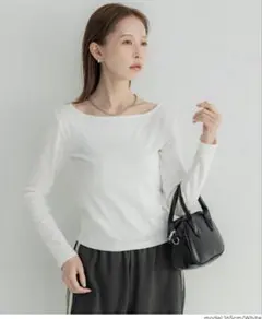 coca 春トップス　ボートネックT