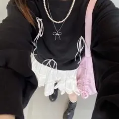 【Seoup】アソートリボン付きスウェット