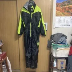 スノーボード用 フルボディスーツ 黒/蛍光イエロー