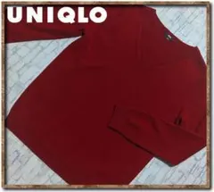 ユニクロ　カシミヤ100%Vネックニット　赤☆大きいサイズ