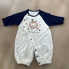 ライオンプリント コットンロンパース 50-60cm