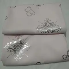 ハート柄 ピンク ドレープカーテン2枚組 巾100cm×丈180㎝