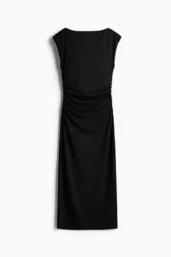 H&M ノースリーブ ロングワンピース ブラック