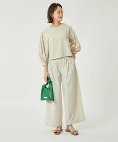 green label タックワイドパンツ（新品）