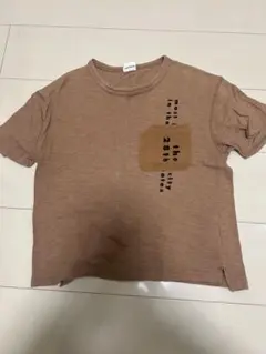 ブラウン ポケット付き Tシャツ 140のサムネイル