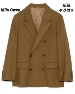 新品　Mila Owen　ミラオーウェン　ピークドラペルダブルスーツジャケット