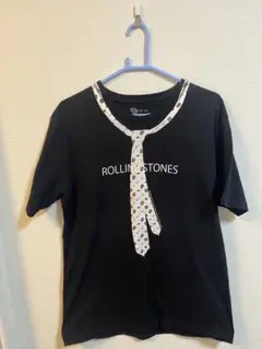 藤井フミヤデザイン　ROLLING STONES ネクタイデザイン Tシャツ L