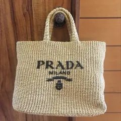 極美品】PRADA プラダ ラフィア クロシェトートバッグ 1BG422 - メルカリ