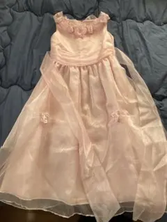 ピンクのお花のキッズドレス