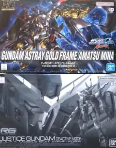 RG ガンダムアストレイ ゴールドフレーム天ミナ HG 天ミナ 2点セット