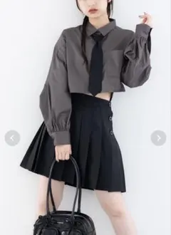 repipi armarioハイウエストプリーツスカートМブラック美品