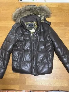 GUESS ダウンジャケット フェイクレザー フード付きのサムネイル