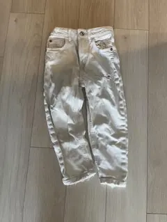ZARA kids ホワイト ダメージデニムパンツ ジーンズ