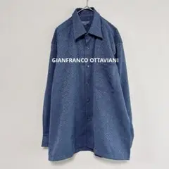 GIANFRANCO OTTAVIANI/長袖 シャツ/総柄/ネイビー3936