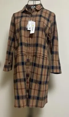 Golden Bear チェック柄シャツワンピース オーガニックコットン　春　夏