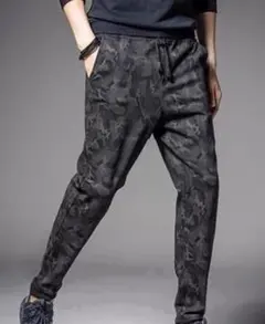 2XL　メンズ　ジョガーパンツ　トレーニング　スウェット　迷彩　スキニー　パンツ