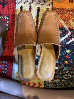 本革　キャメル　ミュール Sサイズ