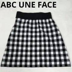 美品 ABC UNE FACE M モノトーン ギンガムチェック ミニスカートのサムネイル