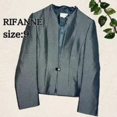 RIFANNE リファンネ フォーマル ノーカラージャケット ジャガード調 9