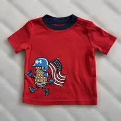 アンダーアーマー 野球 MLB ベビー Tシャツ 3-6M 赤 トップス 夏のサムネイル