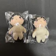 進撃の巨人 エレン リヴァイ ぬいぐるみクリーナー　ストラップ 2個セット