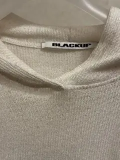 BLACKUP フード付きニット 長袖 ホワイトのサムネイル