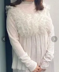 MERCURYDUO マーキュリーデュオ チュールフリルチュニックブラウスのサムネイル