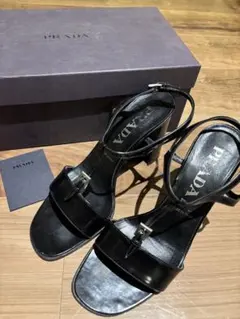 PRADA ブラックレザー サンダル 35.5サイズ