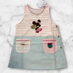 新作❣️くまのがっこう ジャッキー ワッペンエプロン ピンク保育士 M～L