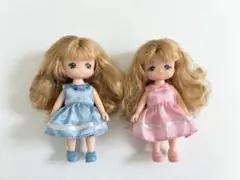 リカちゃん人形 2体セット 青ピンクドレス