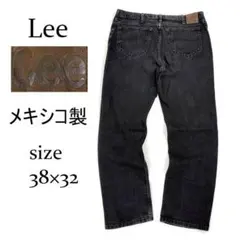 Lee REGULAR FIT ブラックデニムパンツ 黒 W38 メキシコ製のサムネイル