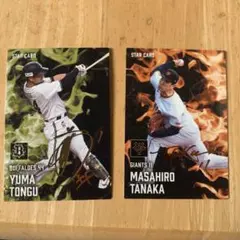 プロ野球チップス2025 頓宮裕真・田中将大 金箔サインカード