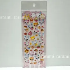 平成レトロ キラキラ メッセージカード付きシール クラックス うさぎ ネコ