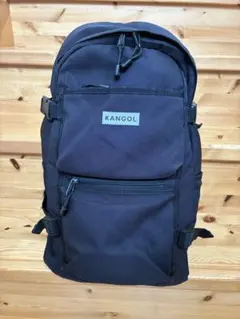 【KANGOL】ブラック バックパック 大容量リュック｜通勤・通学・アウトドアに