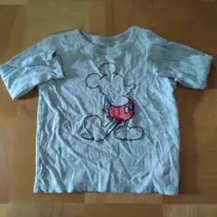 ミッキーマウス Tシャツ グレー