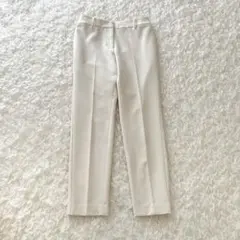 プラステ PLST パンツ きれいめ オフィス 通勤 アイボリー