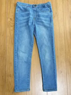 子供デニムパンツ 120cm ライトブルー中青