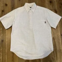 〈AIGLE〉メンズ半袖チェックシャツ M