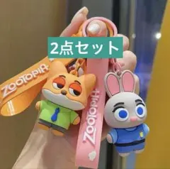 Disney ズートピア キーホルダー　ストラップ　大人気　ニック　ジュディ