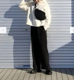 【UNIQLO】ウルトラストレッチドライスウェットプルパーカー オフホワイト S